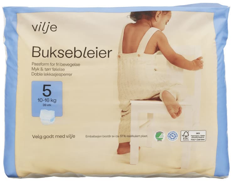 Buksebleie Str 5 38stk Vilje