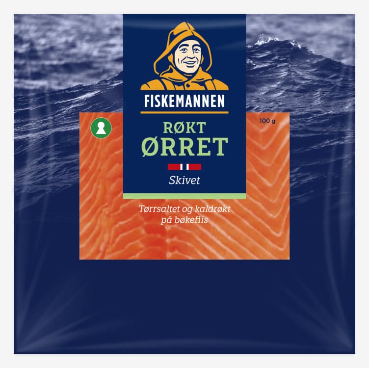 Ørret Røkt skivet 100g Fiskemannen