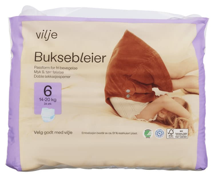 Buksebleie Str 6 34stk Vilje