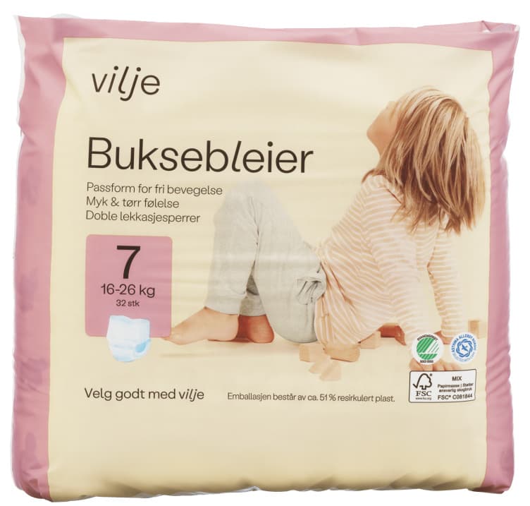 Buksebleie Str 7 32stk Vilje