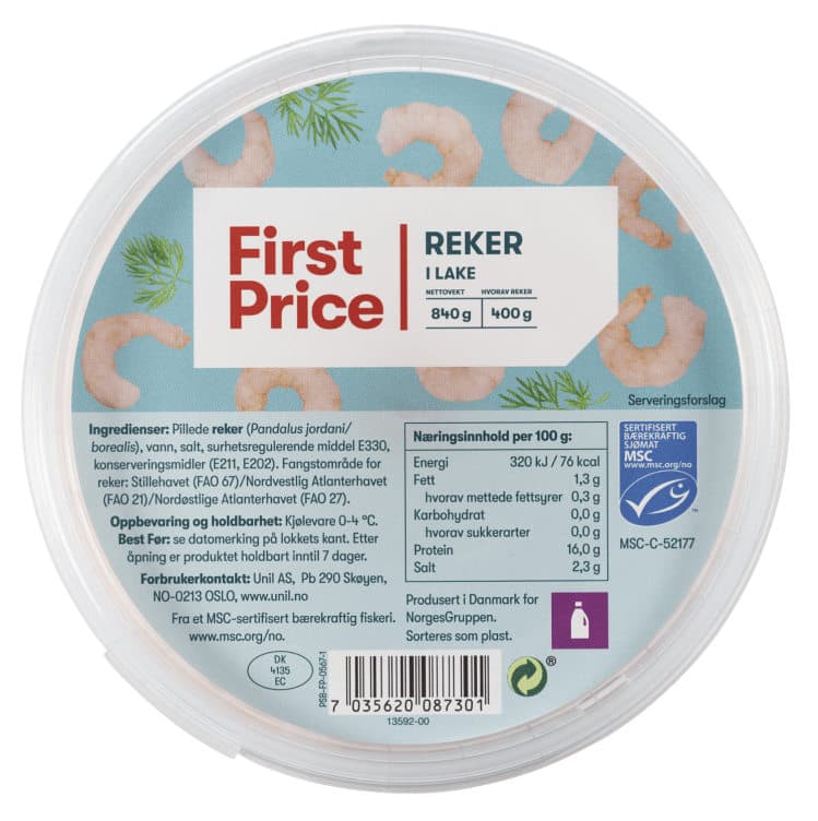 Reker i Lake Msc 840g First Price