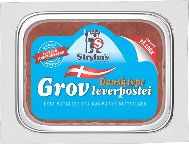 Leverpostei Dansk Grov 190g Stryhns