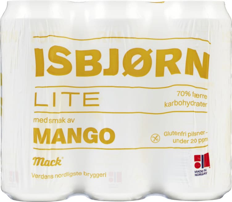 Mack Isbjørn Lite Mango Gl.Fri 0,5lx6 boks 3000 ml