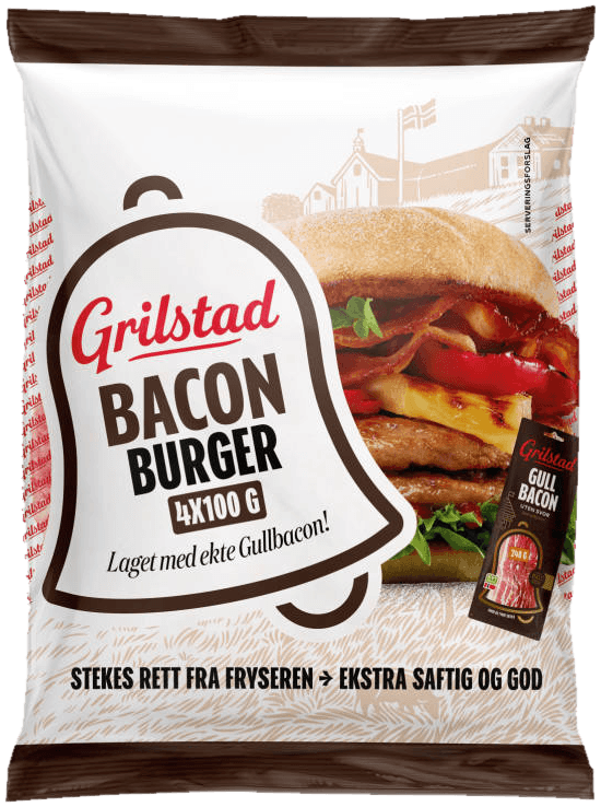 Baconburger 4x100g Grilstad