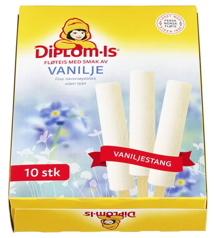Vaniljestang pinneis 10 stk, 370 ml