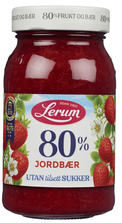Jordbærsyltetøy u/Sukker 330g Lerum