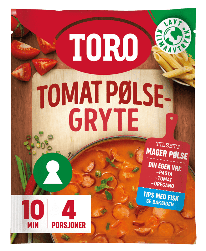 Toro Tomat- & Pølsegryte 108g