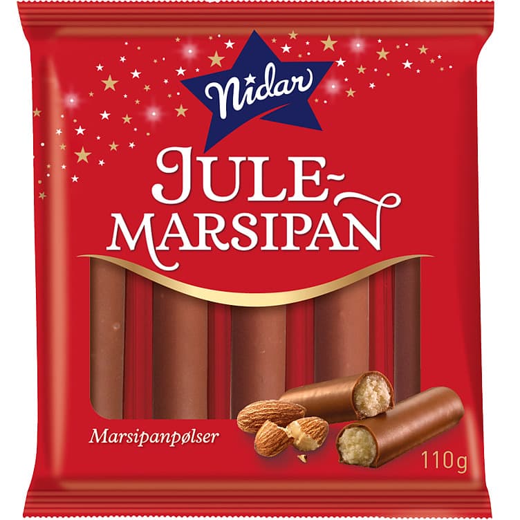 Marsipanpølser 5stk 110g Nidar