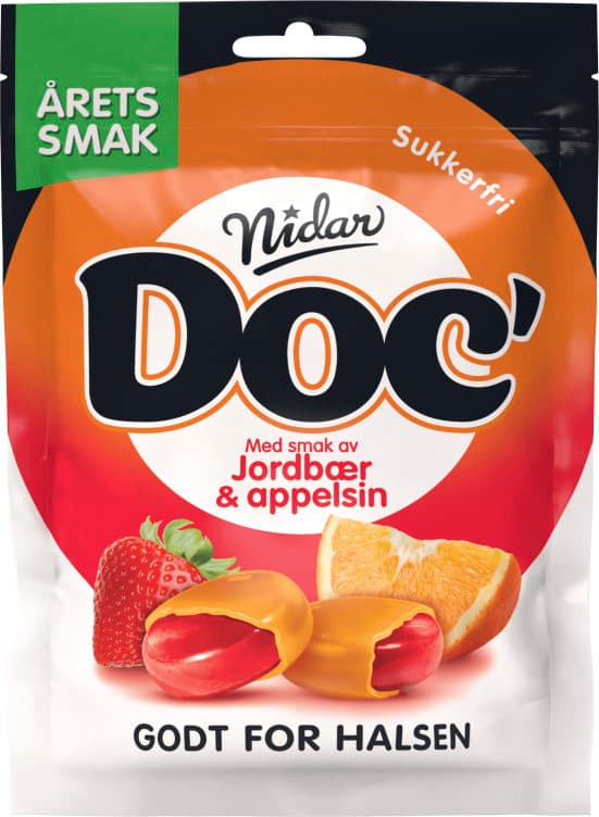 Doc Jordbær/Appelsin 50g Nidar