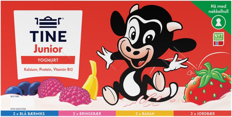 Junior Yoghurt Frukt&Bær 8x125g Tine 1 kg