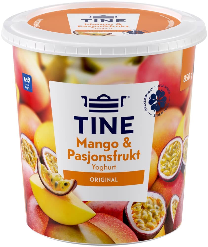 Yoghurt mango og pasjon 850 g