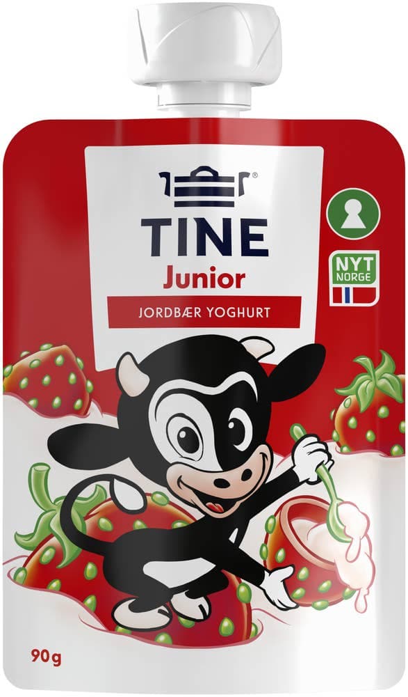 Junior yoghurt Jordbær, 90 g