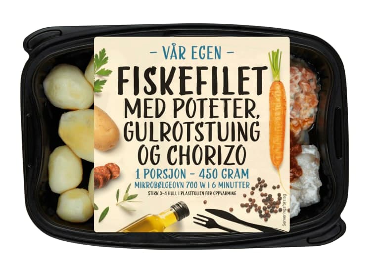 Fiskefilet Gulrotstuing Varm Middag stykk