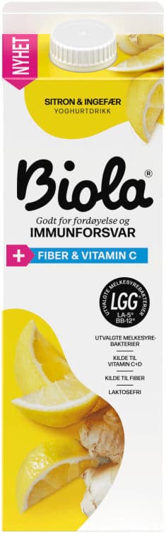 Biola Syrnet Melk Sitron/Ingefær 1000g Tine