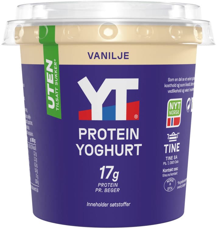 Yt Proteinyoghurt Vanilje 180g Tine
