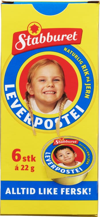 Leverpostei Porsjon 6x22g Stabburet 132 g