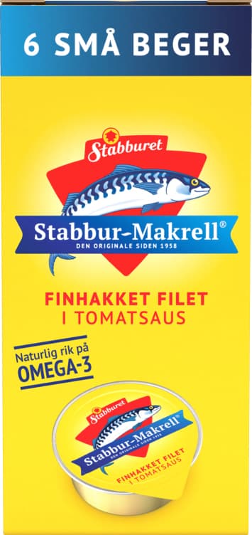 Stabbur-Makrell Porsjon 6x22g Stabburet 132 g