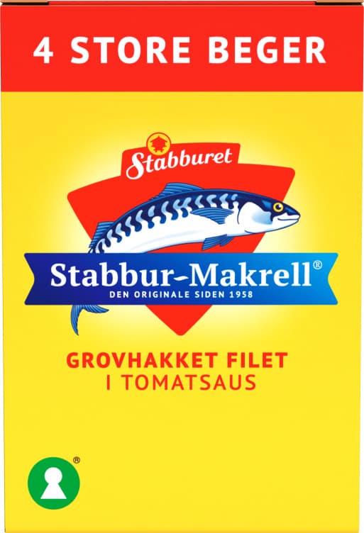 Stabbur-Makrell Omega3 4x40g Stabburet 160 g