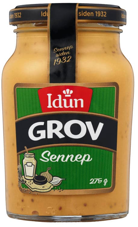 Sennep Grov 275g glass Idun