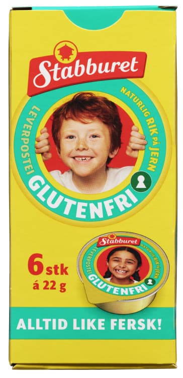 Leverpostei glutenfri 6x22g Stabburet 132 stk