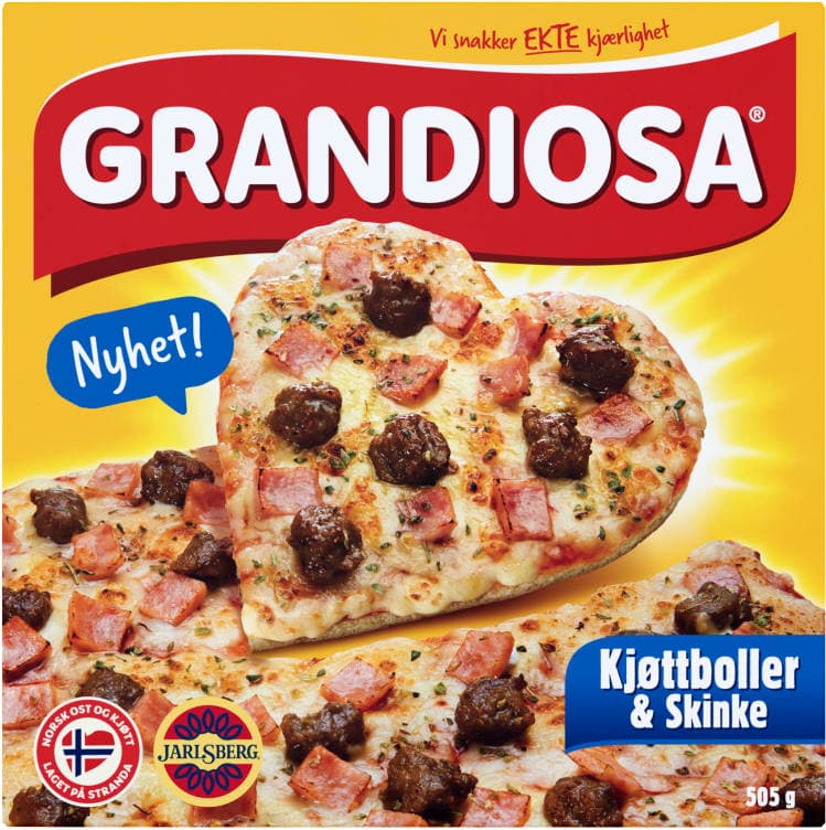 Grandiosa Pizza Kjøttboller&Skinke 505g