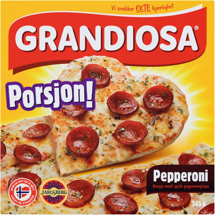Grandiosa Pizza Pepperoni Porsjon 345g
