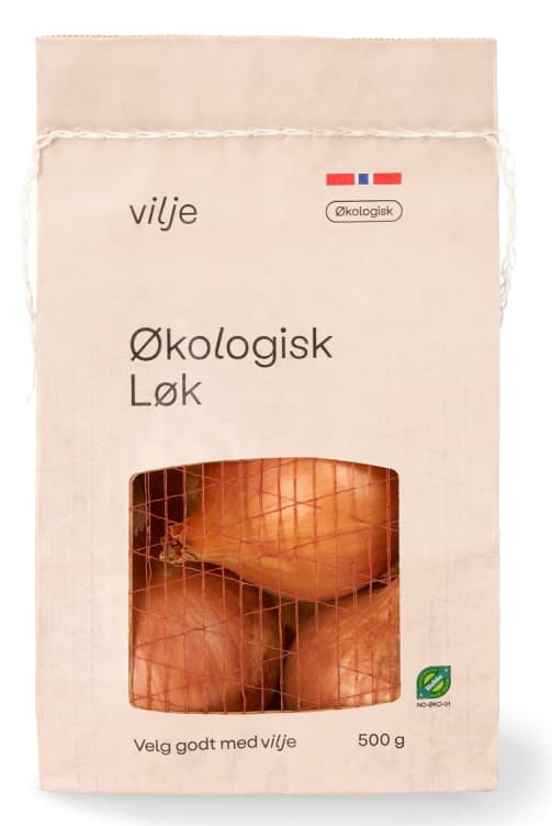 Løk Gul Økologisk 500g Vilje
