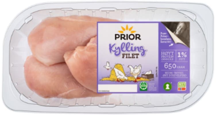 Kyllingfilet 650g Prior