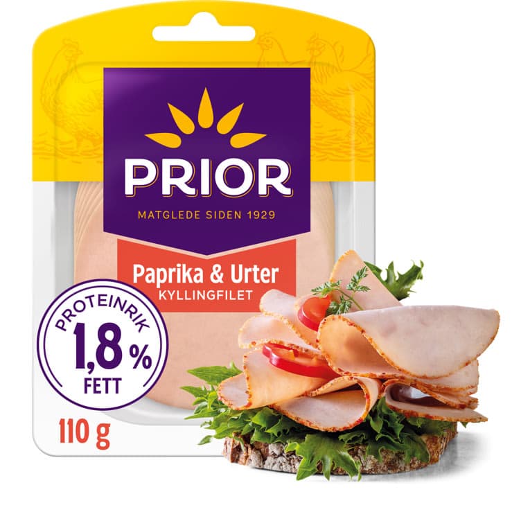 Kyllingfilet Paprika/Urter 110g Prior
