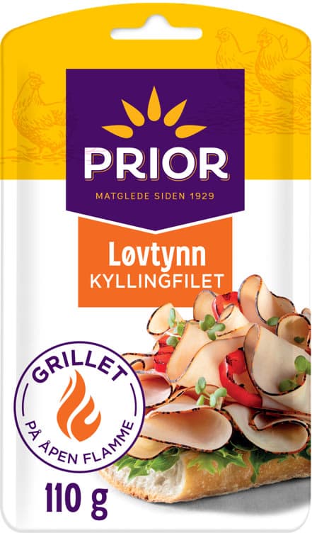 Kyllingfilet Grillet Løvtynn 110g Prior