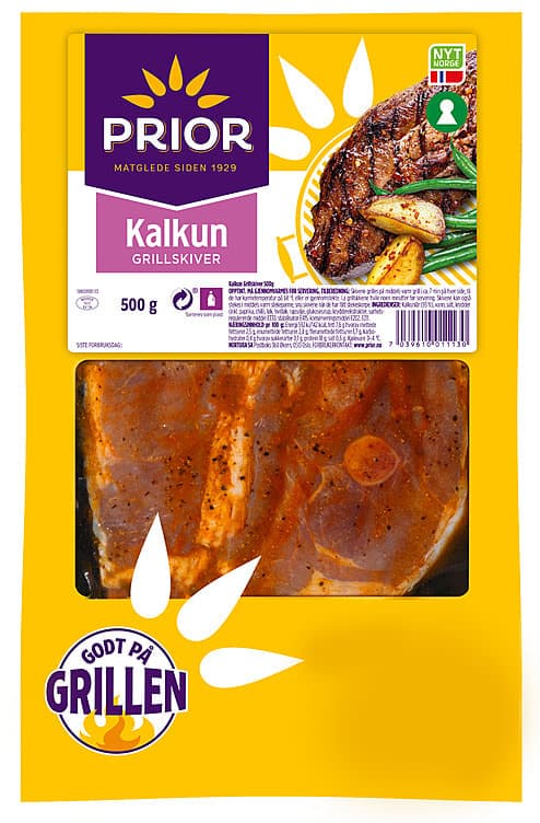 Kalkun Grillskiver 500g Prior