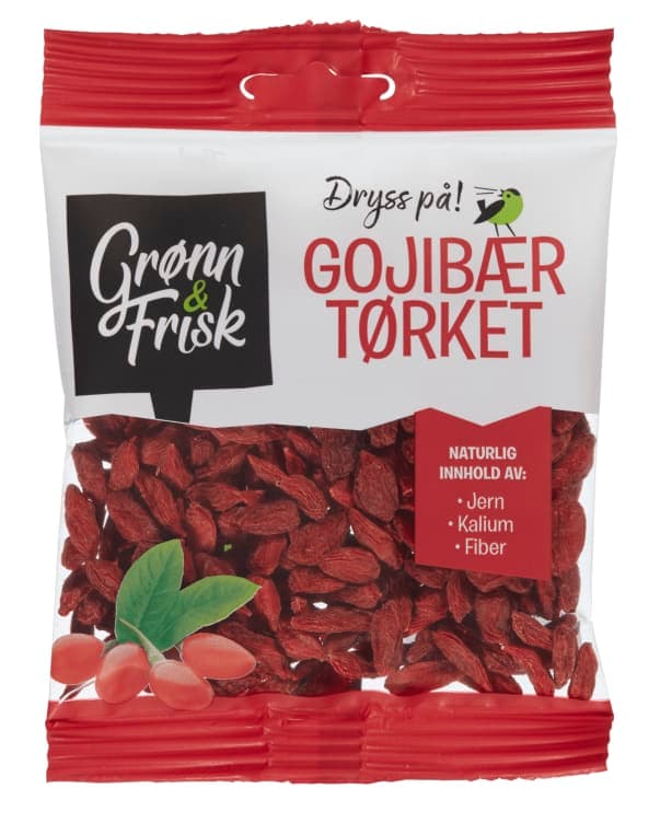 Gojibær Tørket Økologisk 40g Grønn&Frisk
