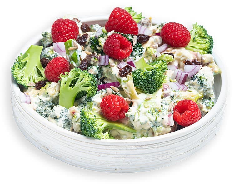 Brokkolisalat m/Bringebær pr Kg