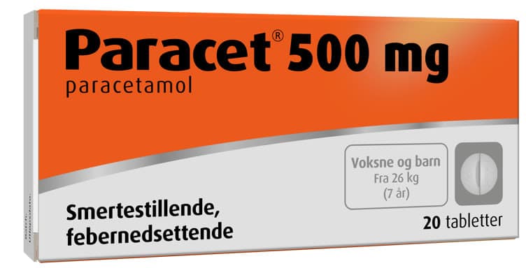 Paracet Tablett Rund 500mg 20stk