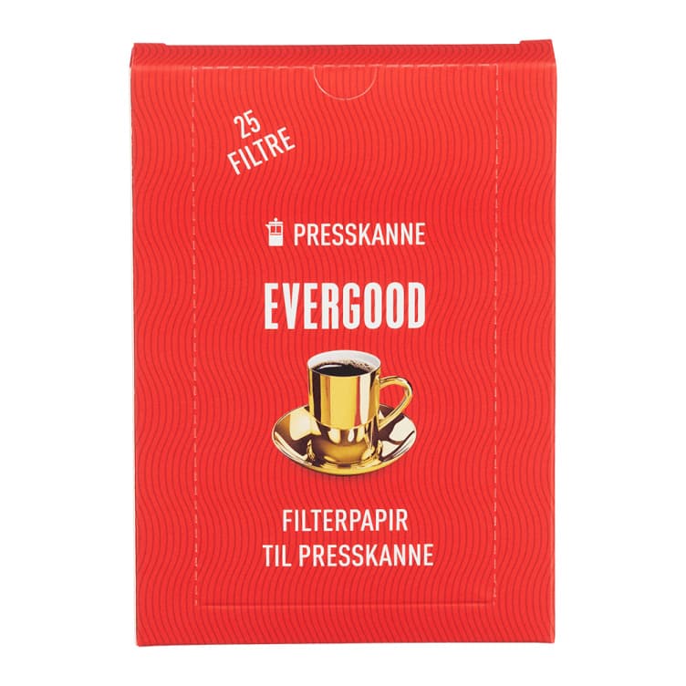 Kaffefilter Presskanne 25stk Evergood