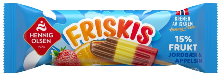 Friskis Jordbær&App.90ml Hennig-Olsen 90 ml