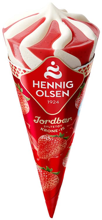 Krone-Is Jordbær 125ml Hennig-Olsen