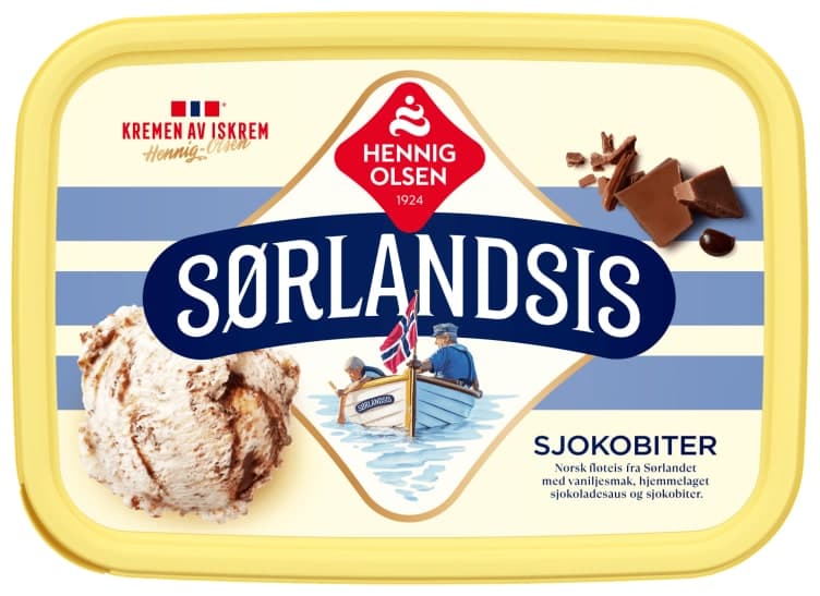 Sørlandsis Sjokobiter 1,2l Hennig-Olsen-Is