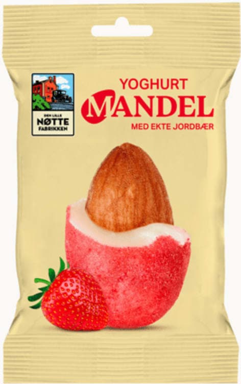 Yoghurtmandel Jordbær 80g Dln