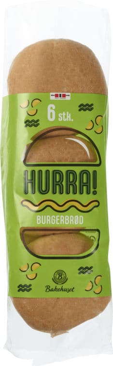 Burgerbrød Hurra 6stk 480g Bakehuset