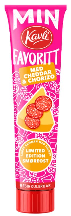 Cheddar&Chorizo Ost 175g Tube Kavli