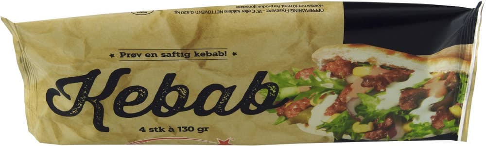 Kebab porsjon 130g*4, 520 g