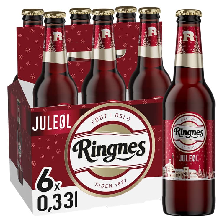 Ringnes Juleøl 0,33lx6 flaske