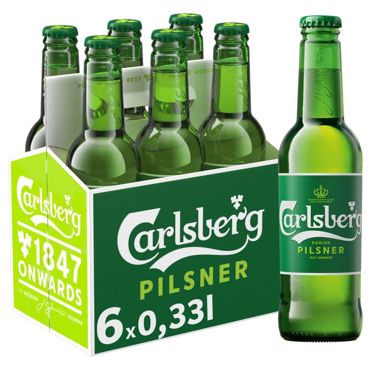 Carlsberg Pilsner 0,33lx6 flaske 1980 ml