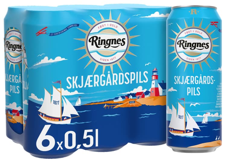 Skjærgårdspils 0,5lx6 boks Ringnes 3000 ml