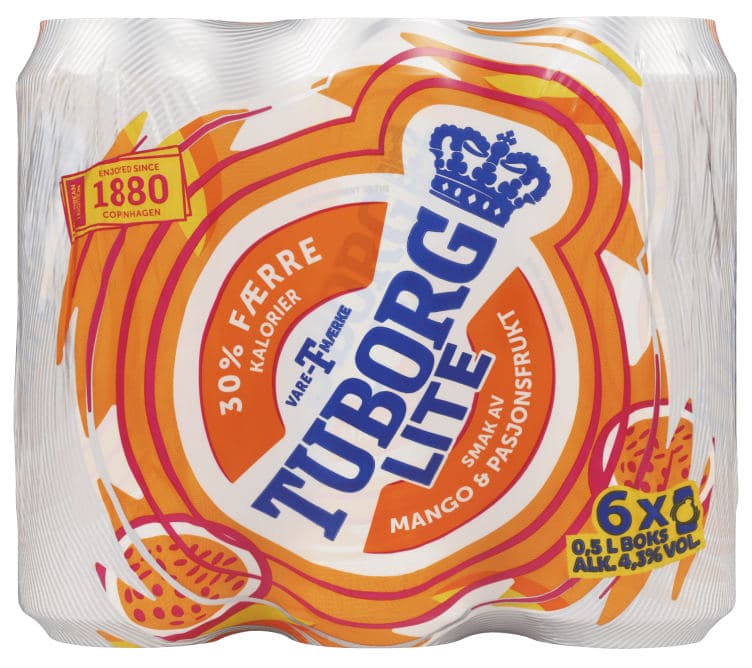 Tuborg Lite Mango&Passion 0,5lx6 boks 3000 ml