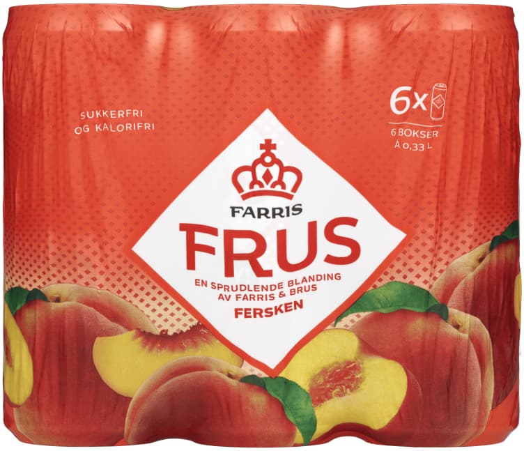 Farris Frus Fersken 6x0,33l boks 1980 ml