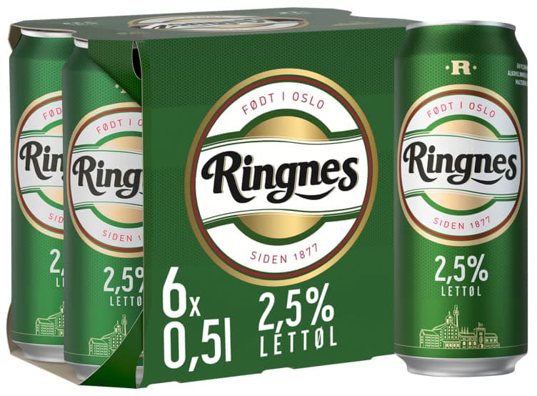 Ringnes Lettøl 0,5lx6 boks