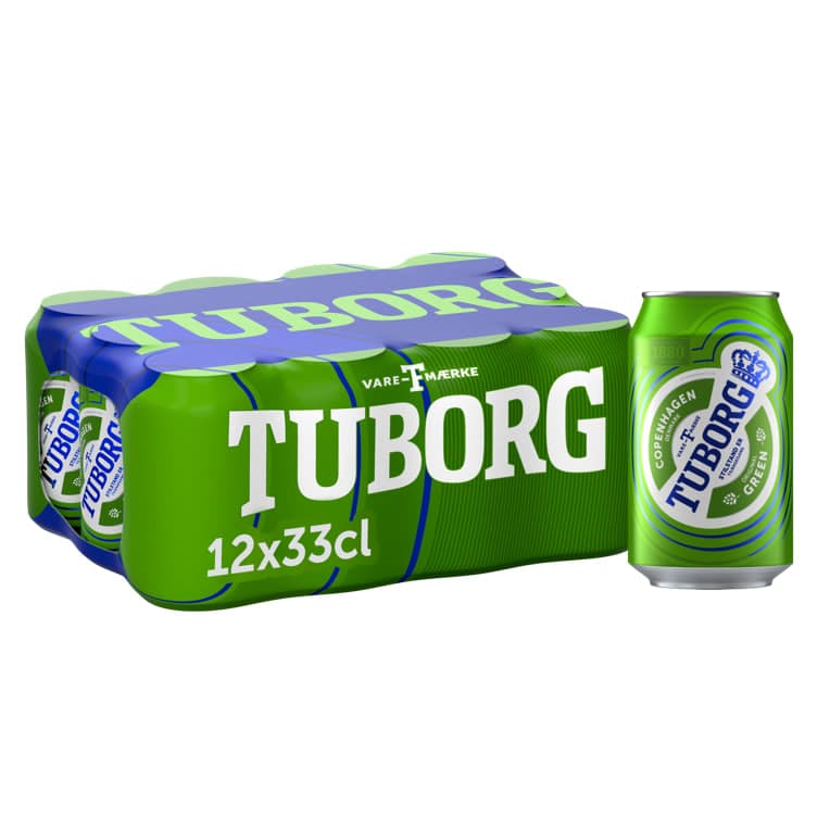 Tuborg Grønn 0,33lx12 boks 3960 ml