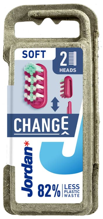 Jordan Tannbørste Change Refill Soft 2stk
